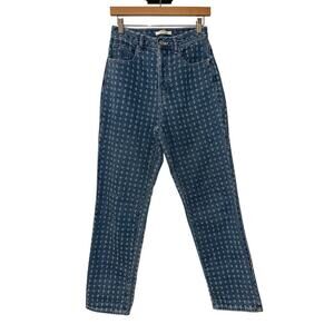 Pac Sun Dad Jeans 26 Distressed Indigo-Medium Blue, Straight‎ Leg